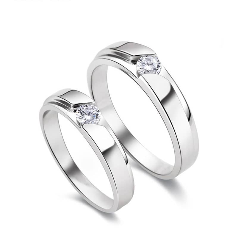 sterling silver promise rings for couples
