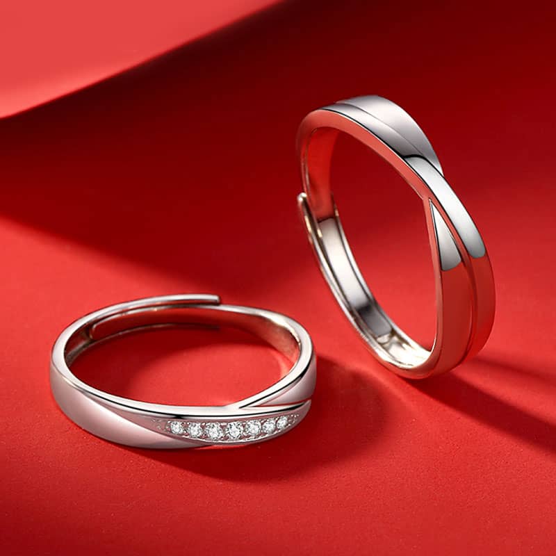 His And Hers Matching Couples Ring Set - Matching Wedding Bands – Glass  Palace Arts